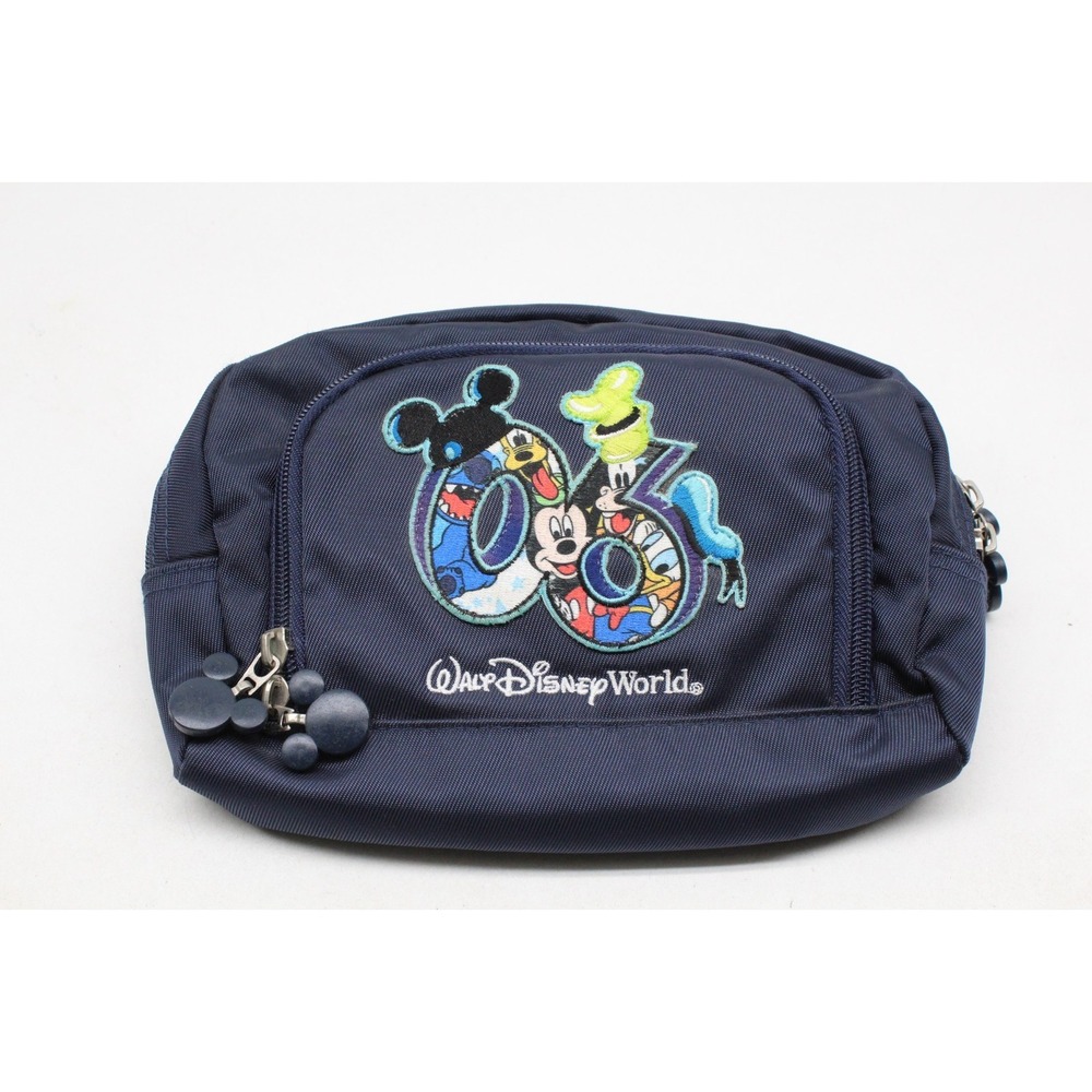 2006 Walt Disney World Mickey Mouse and Friends Fanny Pack Waist Bag Navy Blue
